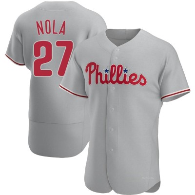 Men's Aaron Nola Philadelphia Phillies Authentic Gray Road Jersey