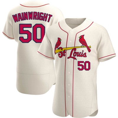 Men's Adam Wainwright St. Louis Cardinals Authentic Cream Alternate Jersey