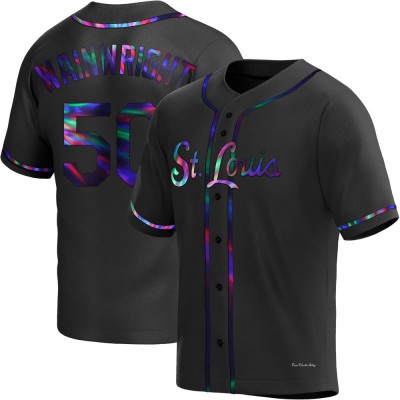 Men's Adam Wainwright St. Louis Cardinals Replica Black Holographic Alternate Jersey