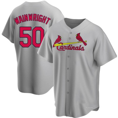 Men's Adam Wainwright St. Louis Cardinals Replica Gray Road Jersey