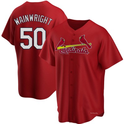 Men's Adam Wainwright St. Louis Cardinals Replica Red Alternate Jersey