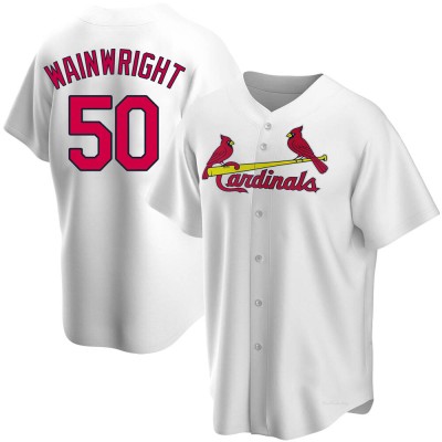 Men's Adam Wainwright St. Louis Cardinals Replica White Home Jersey