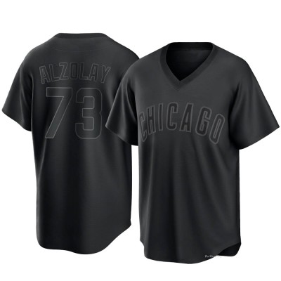 Men's Adbert Alzolay Chicago Cubs Replica Black Pitch Fashion Jersey