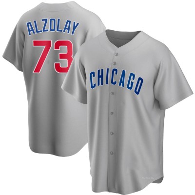 Men's Adbert Alzolay Chicago Cubs Replica Gray Road Jersey