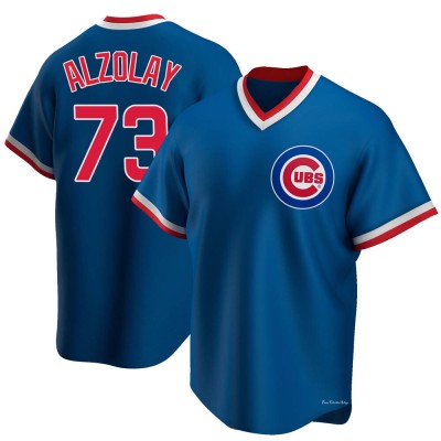 Men's Adbert Alzolay Chicago Cubs Replica Royal Road Cooperstown Collection Jersey