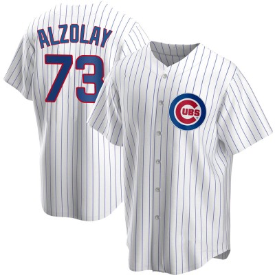 Men's Adbert Alzolay Chicago Cubs Replica White Home Jersey