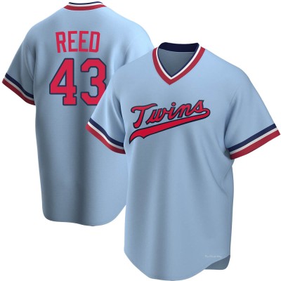 Men's Addison Reed Minnesota Twins Replica Light Blue Road Cooperstown Collection Jersey