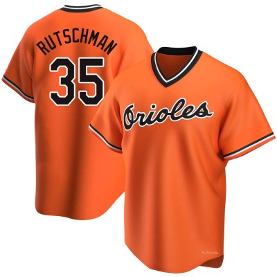 Men's Adley Rutschman Baltimore Orioles Replica Orange Alternate Cooperstown Collection Jersey