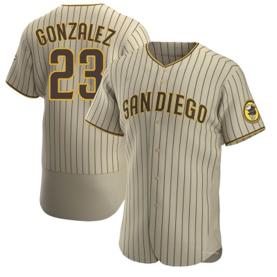 Men's Adrian Gonzalez San Diego Padres Authentic Tan/Brown Alternate Jersey