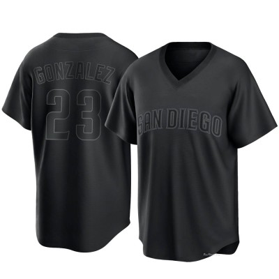 Men's Adrian Gonzalez San Diego Padres Replica Black Pitch Fashion Jersey