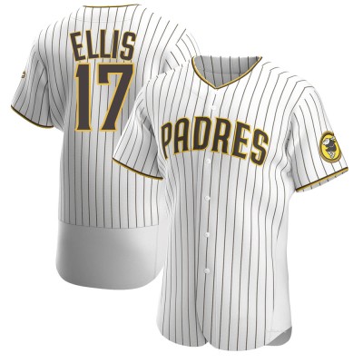 Men's A.J. Ellis San Diego Padres Authentic White/Brown Home Jersey