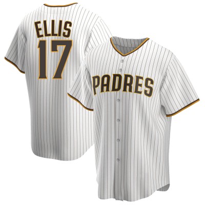 Men's A.J. Ellis San Diego Padres Replica White/Brown Home Jersey