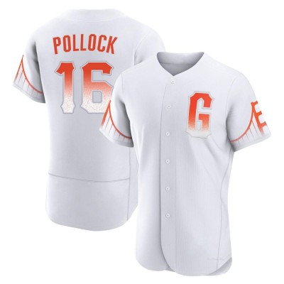 Men's AJ Pollock San Francisco Giants Authentic White 2021 City Connect Jersey