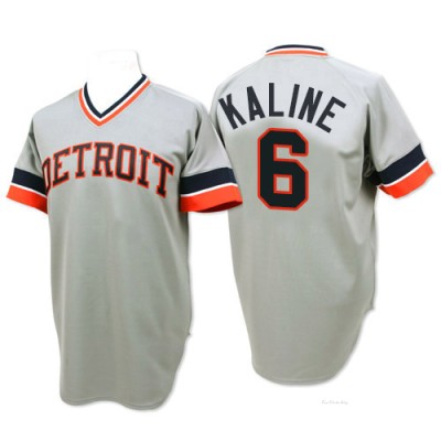 Men's Al Kaline Detroit Tigers Authentic Grey 1984 Throwback Jersey