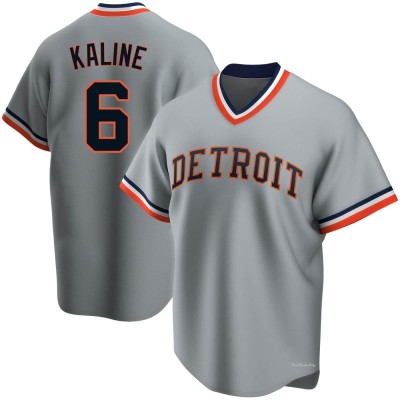 Men's Al Kaline Detroit Tigers Replica Gray Road Cooperstown Collection Jersey