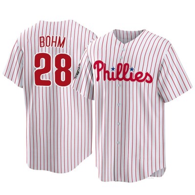 Men's Alec Bohm Philadelphia Phillies Replica White 2022 World Series Home Jersey