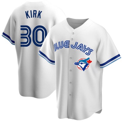 Men's Alejandro Kirk Toronto Blue Jays Replica White Home Cooperstown Collection Jersey