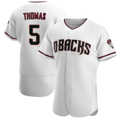 Men's Alek Thomas Arizona Diamondbacks Authentic White/Crimson Home Jersey