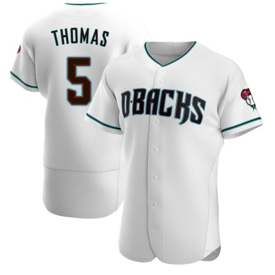 Men's Alek Thomas Arizona Diamondbacks Authentic White/Teal Alternate Jersey