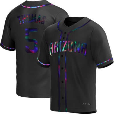 Men's Alek Thomas Arizona Diamondbacks Replica Black Holographic Alternate Jersey