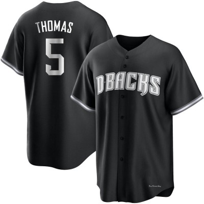 Men's Alek Thomas Arizona Diamondbacks Replica Black/White Jersey