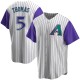 Men's Alek Thomas Arizona Diamondbacks Replica Cream/Purple Alternate Cooperstown Collection Jersey