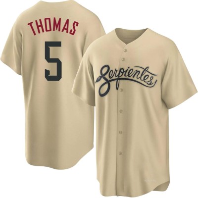 Men's Alek Thomas Arizona Diamondbacks Replica Gold 2021 City Connect Cool Base Jersey