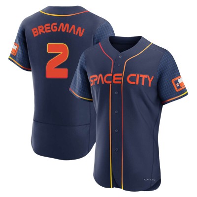 Men's Alex Bregman Houston Astros Authentic Navy 2022 City Connect Jersey