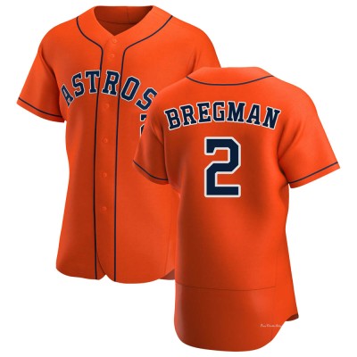 Men's Alex Bregman Houston Astros Authentic Orange Alternate Jersey