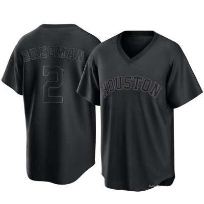 Men's Alex Bregman Houston Astros Replica Black Pitch Fashion Jersey