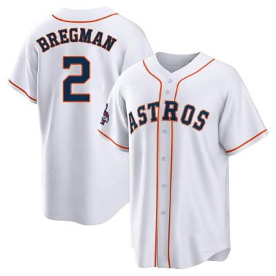 Men's Alex Bregman Houston Astros Replica White 2022 World Series Champions Home Jersey