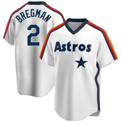 Men's Alex Bregman Houston Astros Replica White Home Cooperstown Collection Team Jersey