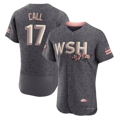 Men's Alex Call Washington Nationals Authentic Gray 2022 City Connect Jersey