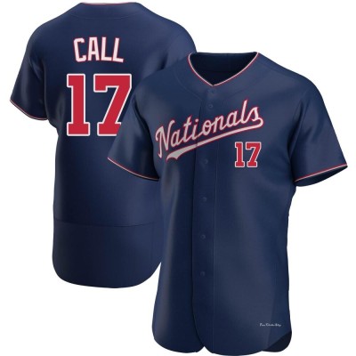 Men's Alex Call Washington Nationals Authentic Navy Alternate Jersey