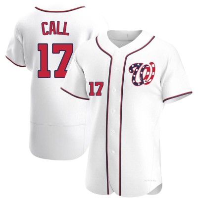 Men's Alex Call Washington Nationals Authentic White Alternate Jersey