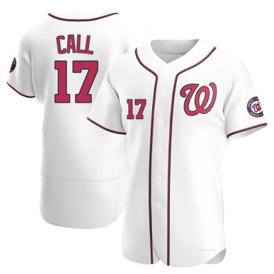 Men's Alex Call Washington Nationals Authentic White Home Jersey