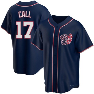 Men's Alex Call Washington Nationals Replica Navy Alternate Team Jersey