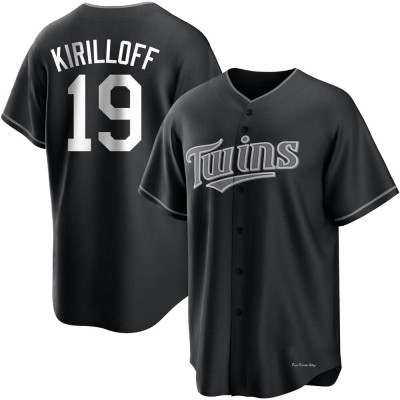 Men's Alex Kirilloff Minnesota Twins Replica Black/White Jersey