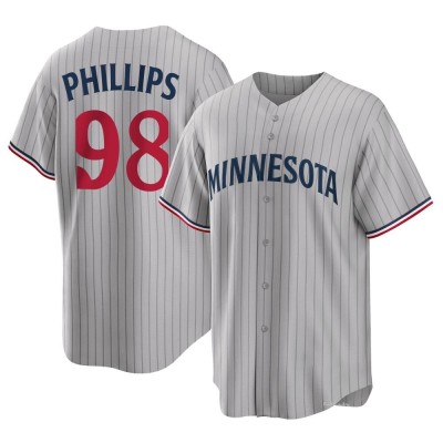 Men's Alex Phillips Minnesota Twins Replica Gray Road Jersey