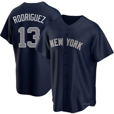 Men's Alex Rodriguez New York Yankees Replica Navy Alternate Jersey