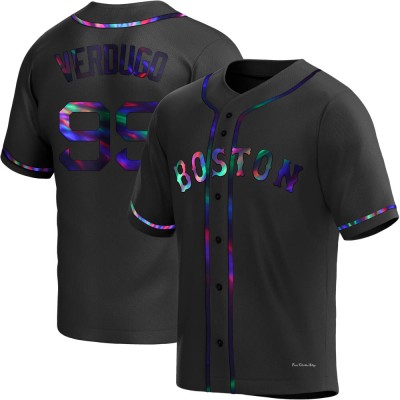 Men's Alex Verdugo Boston Red Sox Replica Black Holographic Alternate Jersey