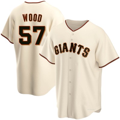 Men's Alex Wood San Francisco Giants Replica Cream Home Jersey