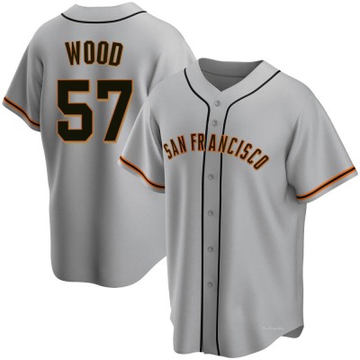 Men's Alex Wood San Francisco Giants Replica Gray Road Jersey