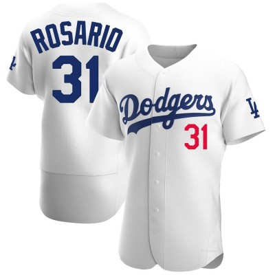 Men's Amed Rosario Los Angeles Dodgers Authentic White Home Jersey