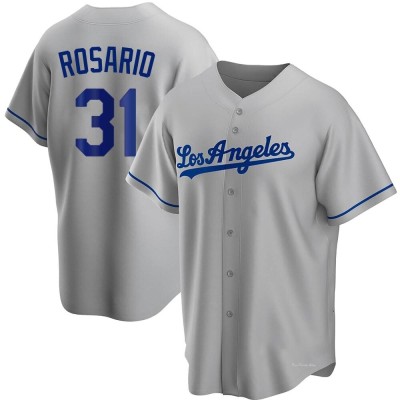 Men's Amed Rosario Los Angeles Dodgers Replica Gray Road Jersey