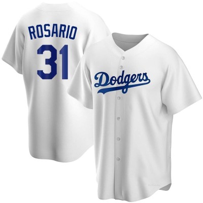 Men's Amed Rosario Los Angeles Dodgers Replica White Home Jersey