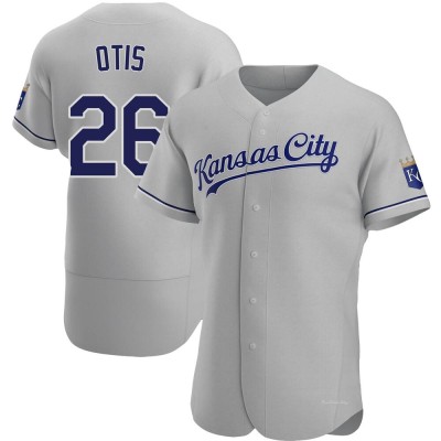 Men's Amos Otis Kansas City Royals Authentic Gray Road Jersey