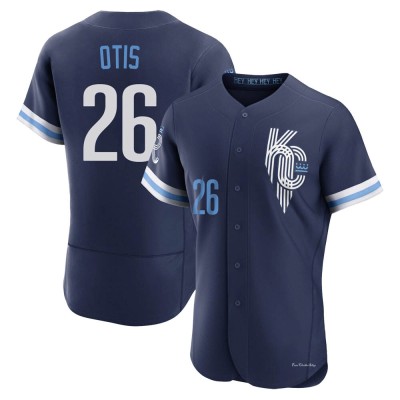 Men's Amos Otis Kansas City Royals Authentic Navy 2022 City Connect Jersey