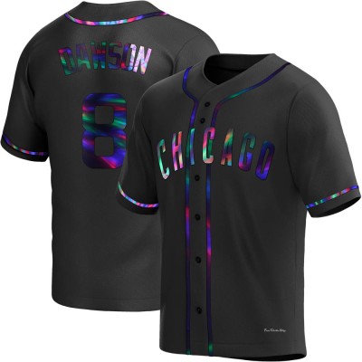 Men's Andre Dawson Chicago Cubs Replica Black Holographic Alternate Jersey