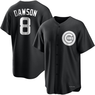 Men's Andre Dawson Chicago Cubs Replica Black/White Jersey